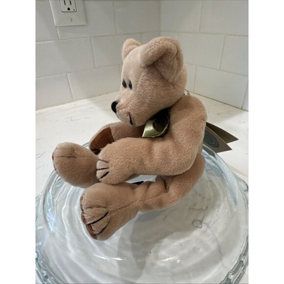 VTG Boyds Bears-J.B Bean 10” Bear Plush Beanie W/Green Bow 5-Way Jointed - Picture 4 of 12